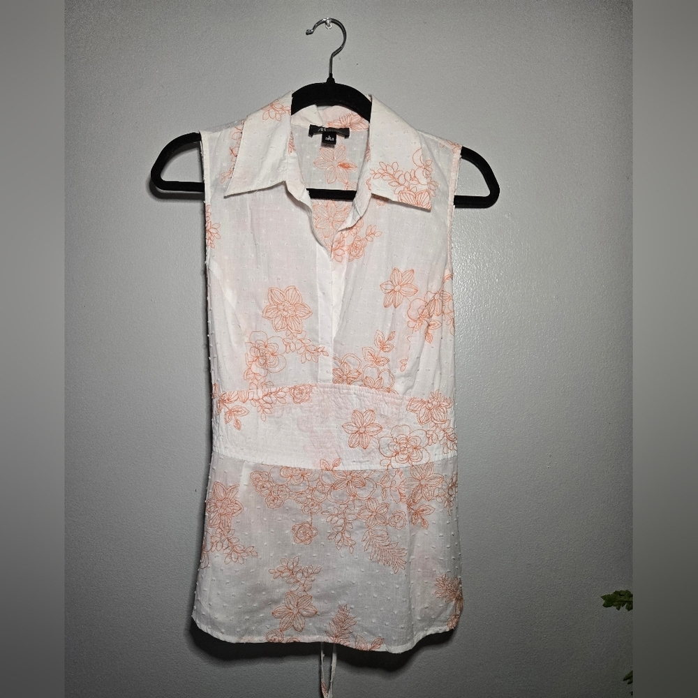 AB Studio‎ Sleeveless Embroidered Tunic – NWT – Size Large